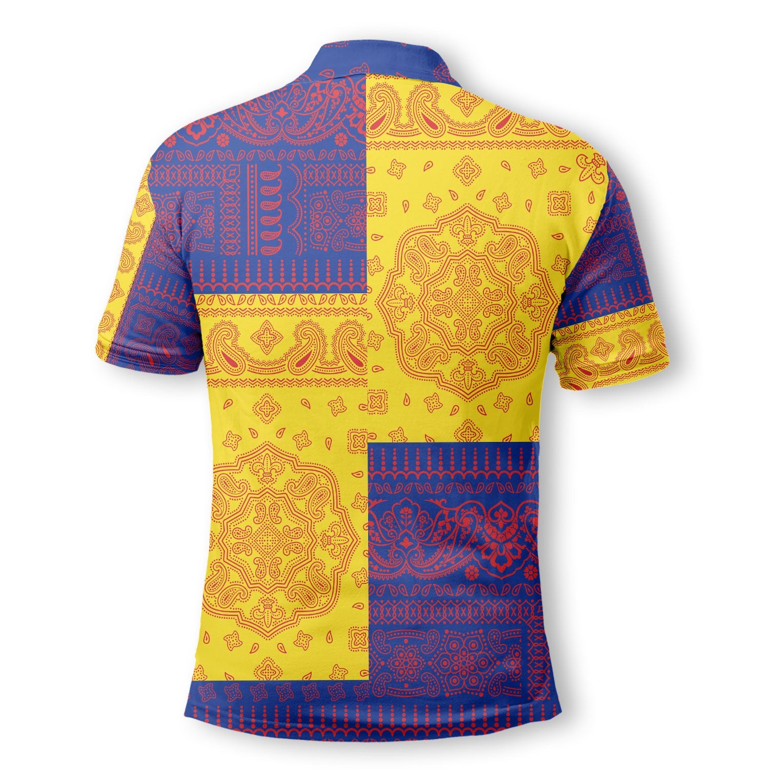 Guadeloupe Polo Shirt Flag And Paisley Basic Style 3