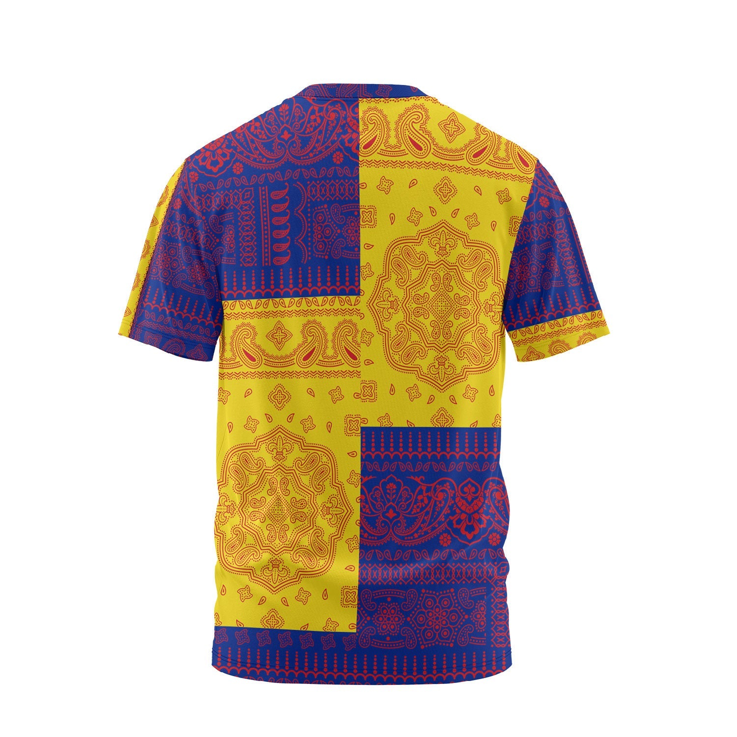 Guadeloupe T Shirt Flag And Paisley Basic Style 3