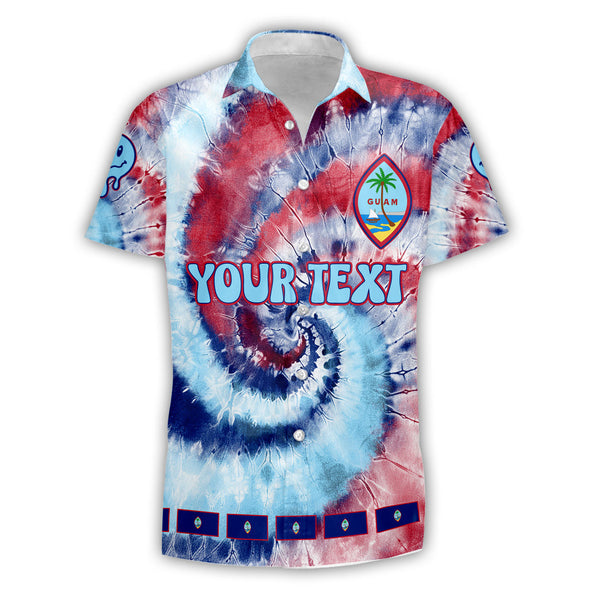 Guam Short Sleeve Shirt Custom Tie Dye Style 1