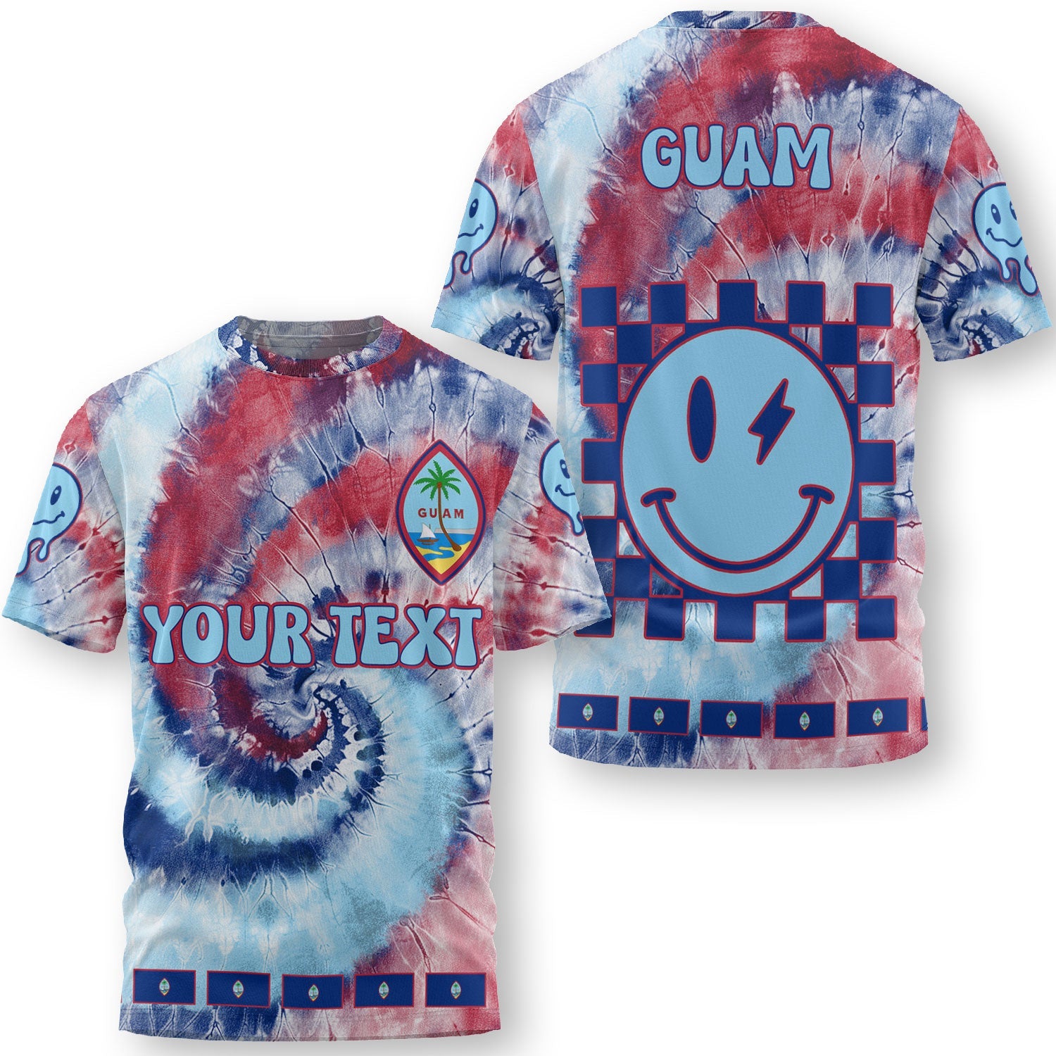 Guam T Shirt Custom Tie Dye Style 3