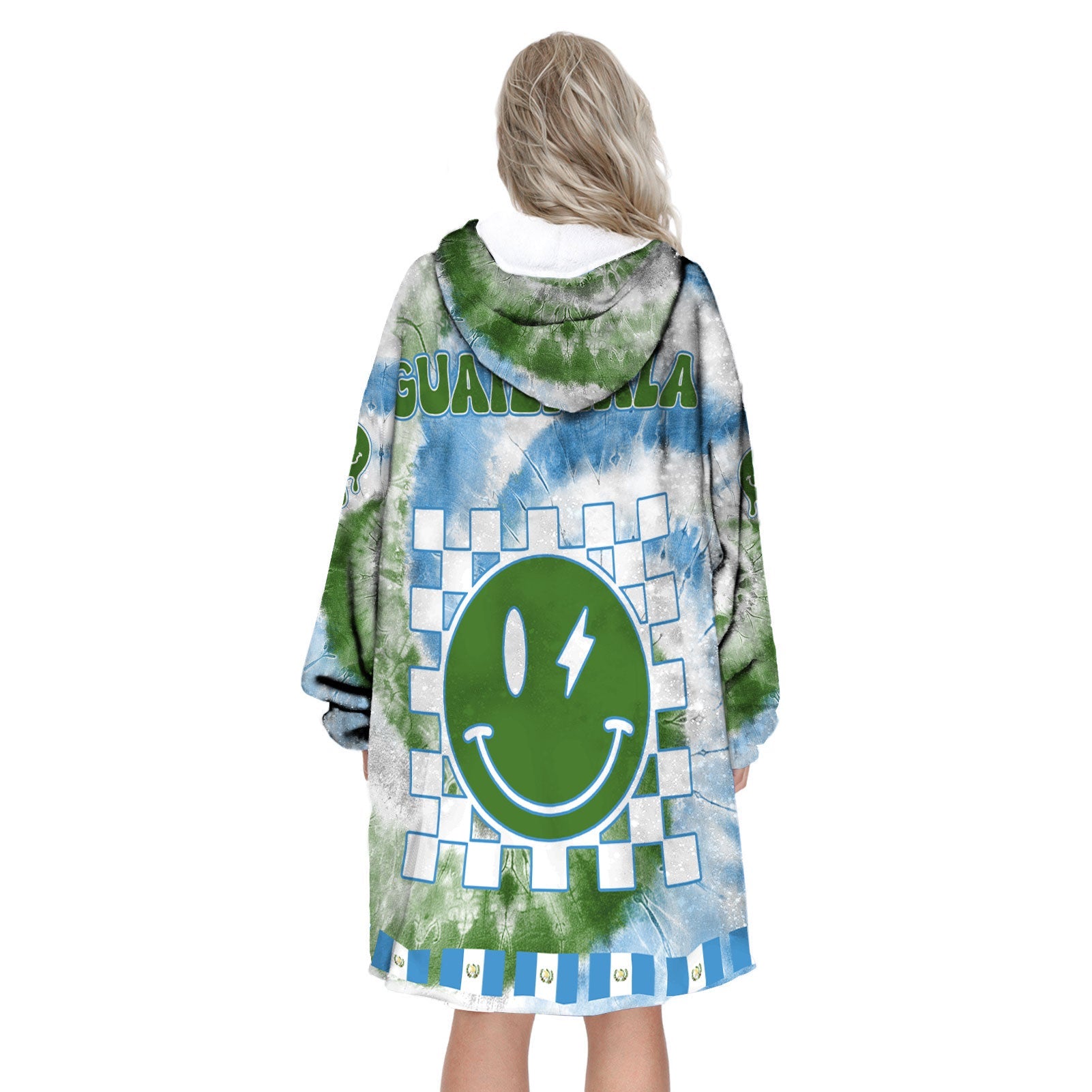 Guatemala Hoodie Blanket Custom Tie Dye Style 3