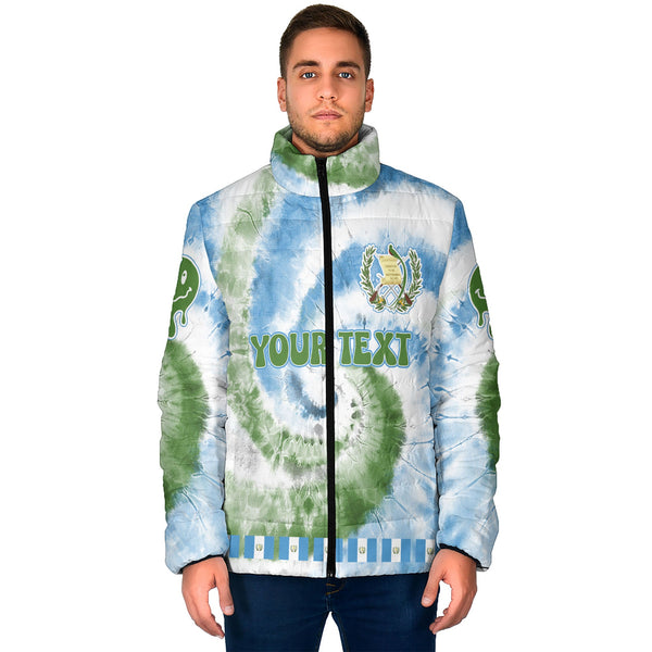 Guatemala Men Padded Jacket Custom Tie Dye Style 1