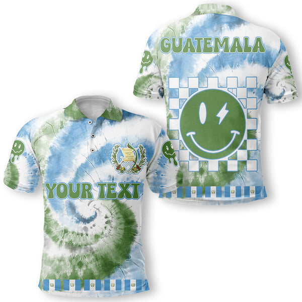 Guatemala Polo Shirt Custom Tie Dye Style 1