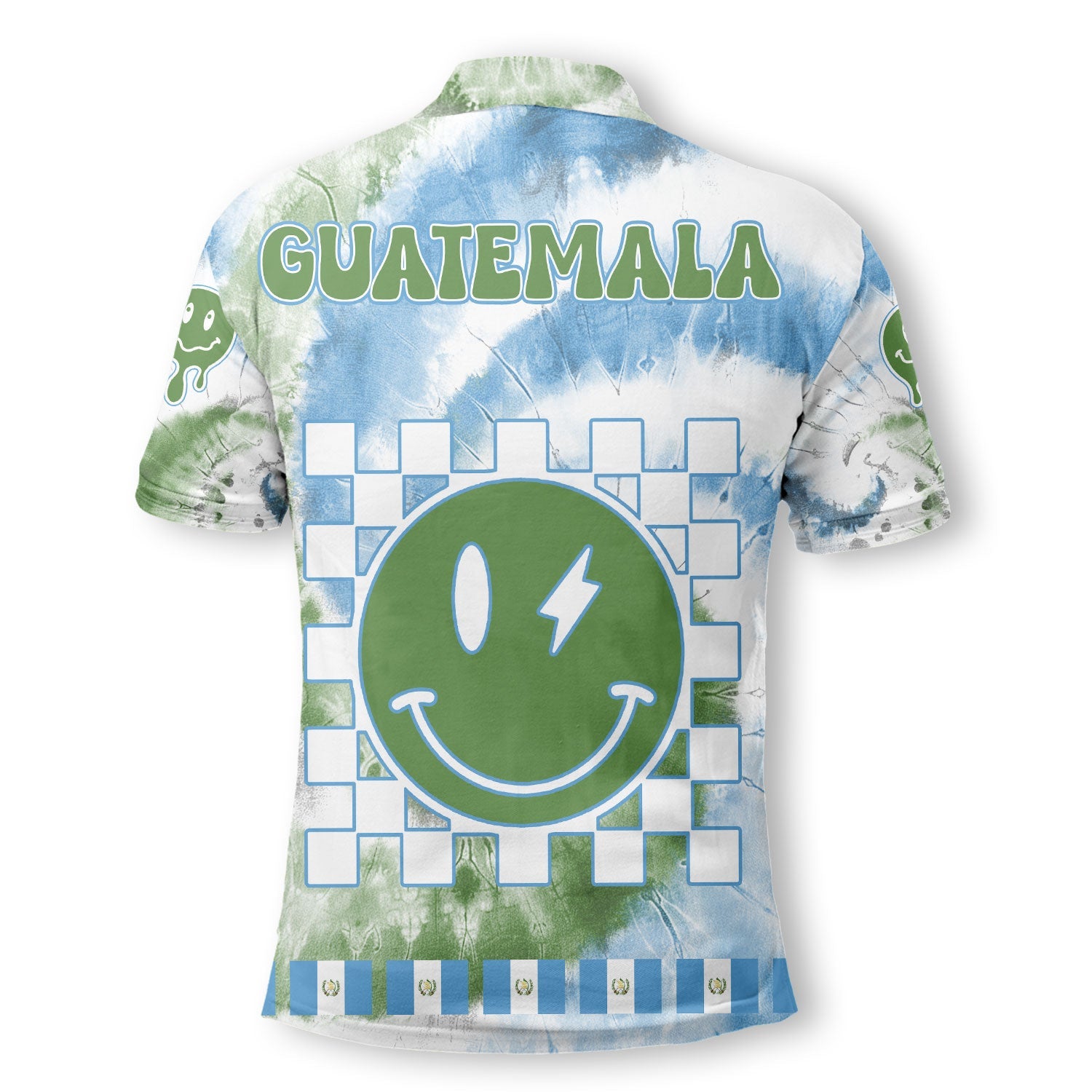 Guatemala Polo Shirt Custom Tie Dye Style 3