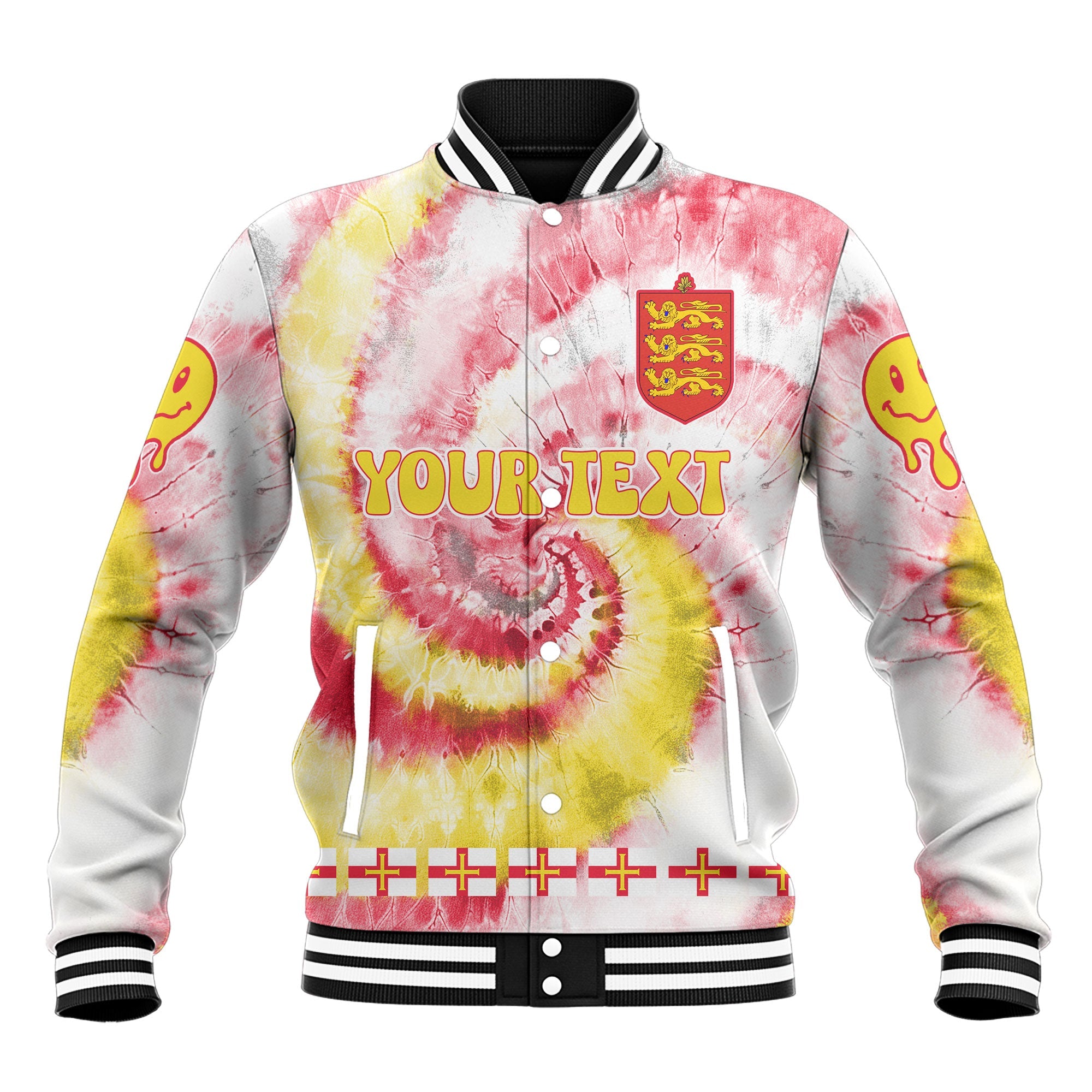 Guernsey Baseball Jacket Custom Tie Dye Style 2