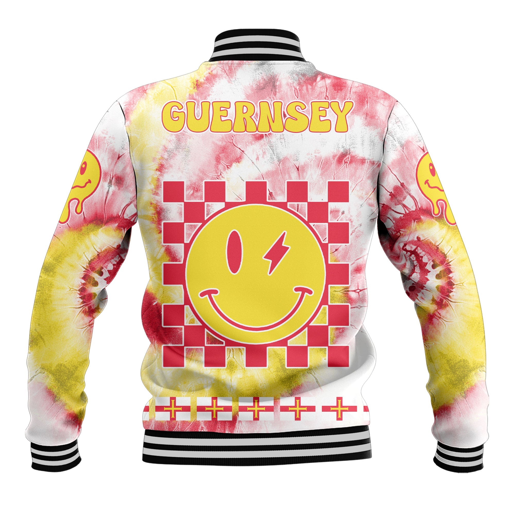 Guernsey Baseball Jacket Custom Tie Dye Style 3