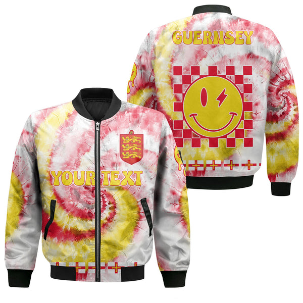 Guernsey Bomber Jacket Custom Tie Dye Style 1