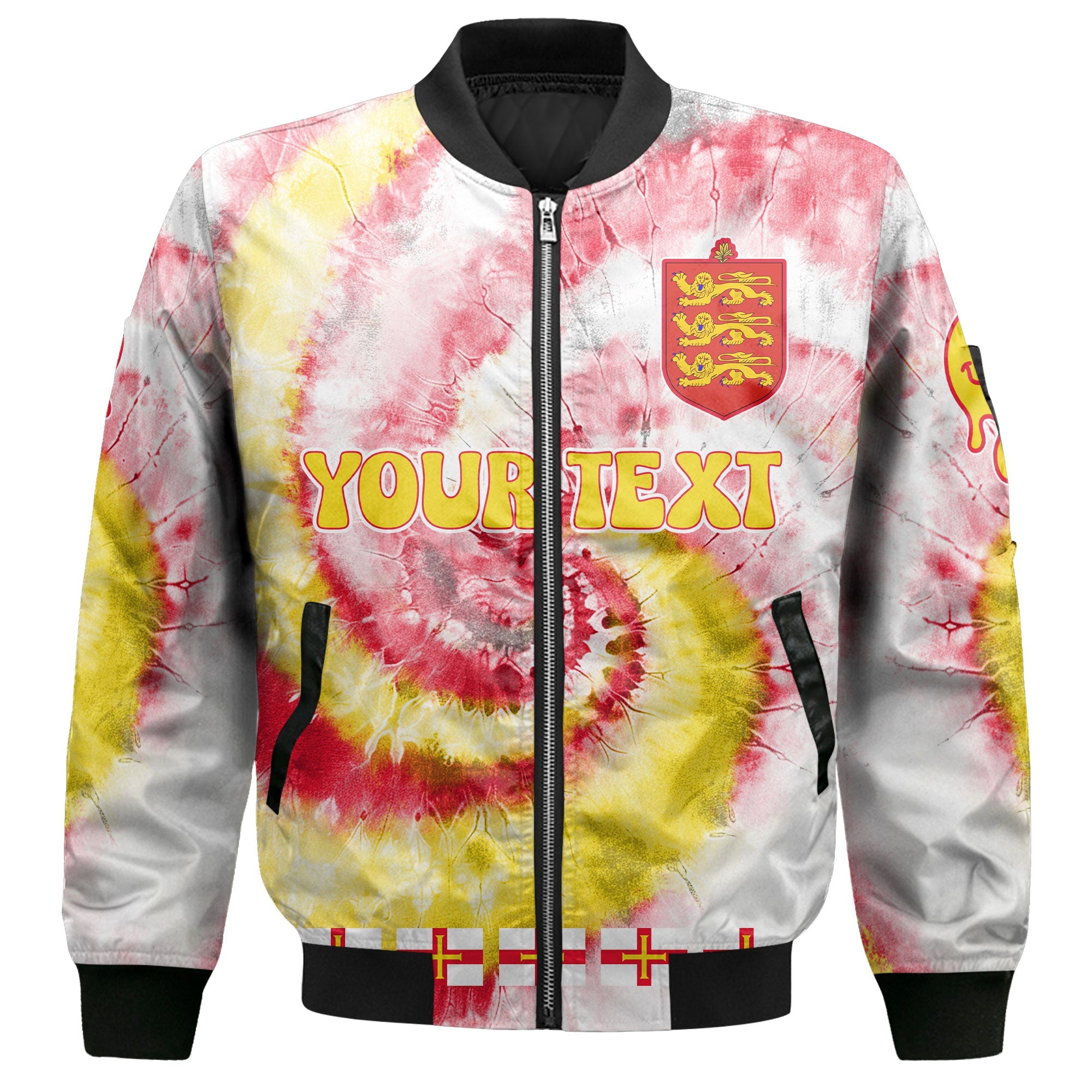 Guernsey Bomber Jacket Custom Tie Dye Style 2