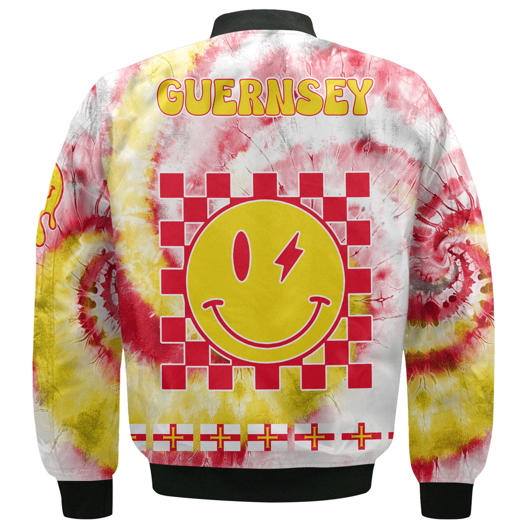 Guernsey Bomber Jacket Custom Tie Dye Style 3