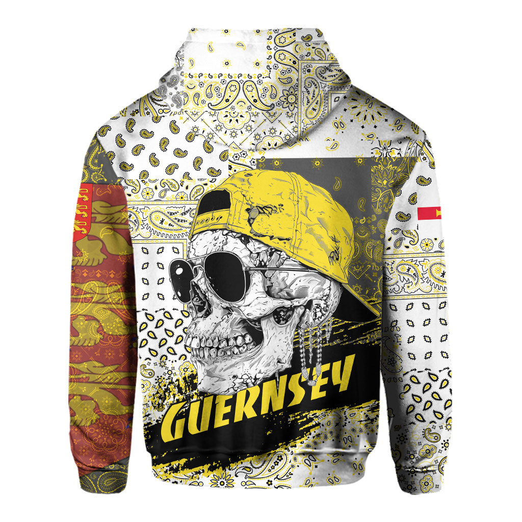 Guernsey Hoodie Paisley Flag And Skull Style 3