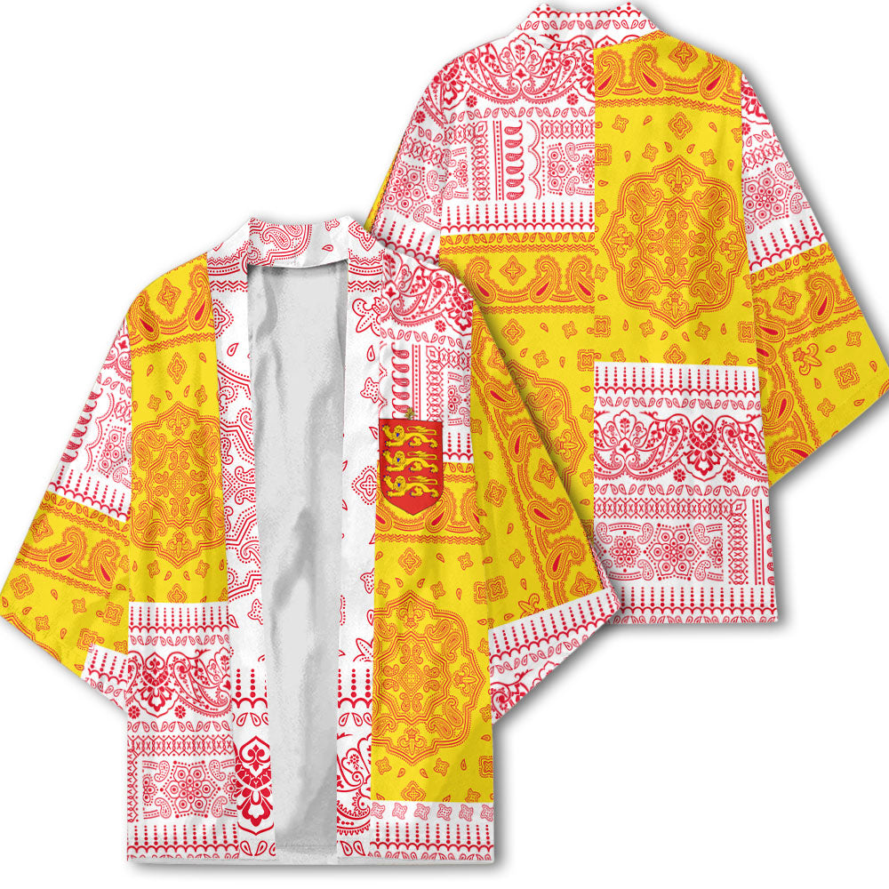 Guernsey Kimono Flag And Paisley Basic Style 1