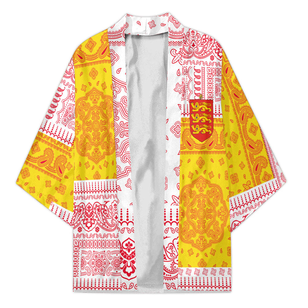 Guernsey Kimono Flag And Paisley Basic Style 2