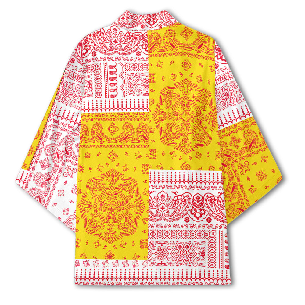 Guernsey Kimono Flag And Paisley Basic Style 3