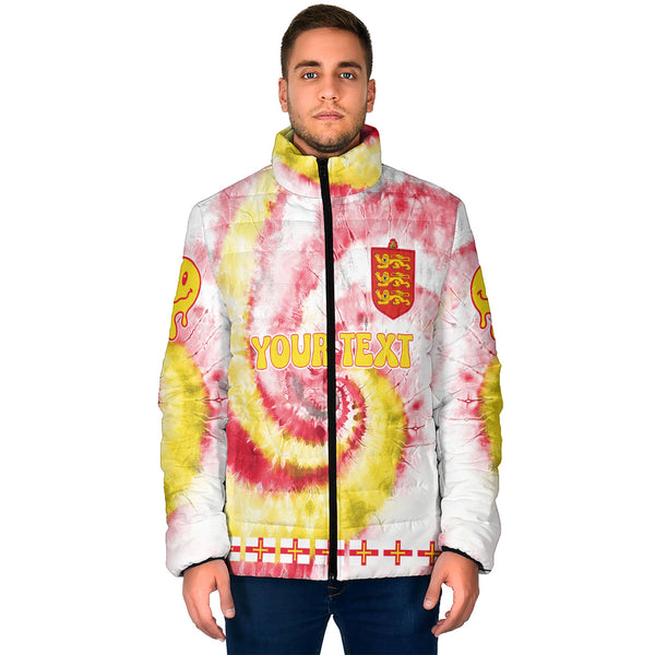 Guernsey Men Padded Jacket Custom Tie Dye Style 1