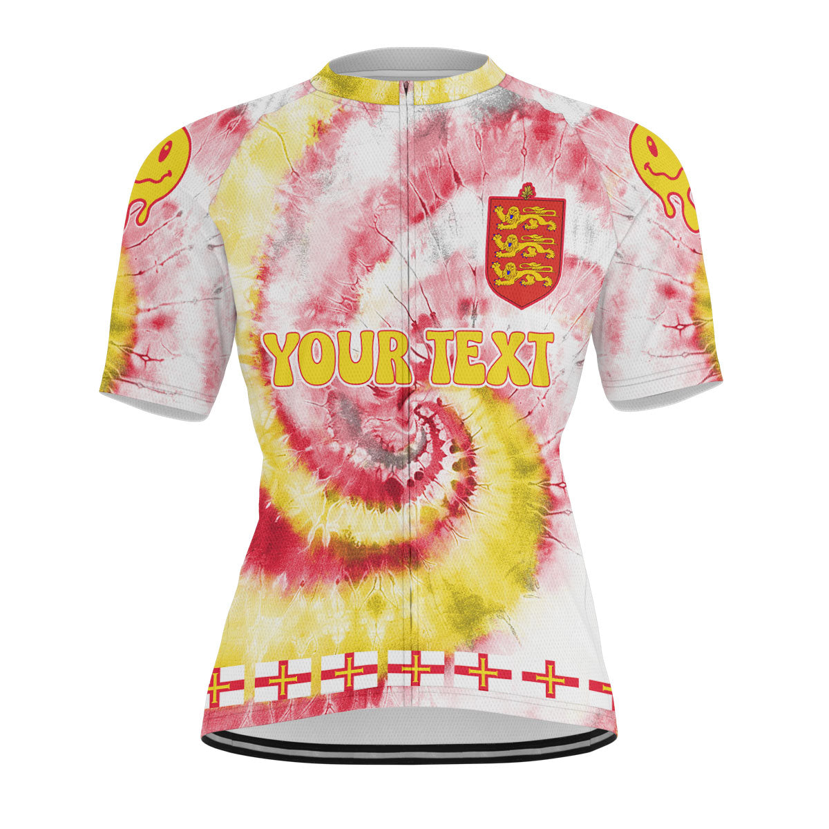 Guernsey Men Cycling Jersey Custom Tie Dye Style 1