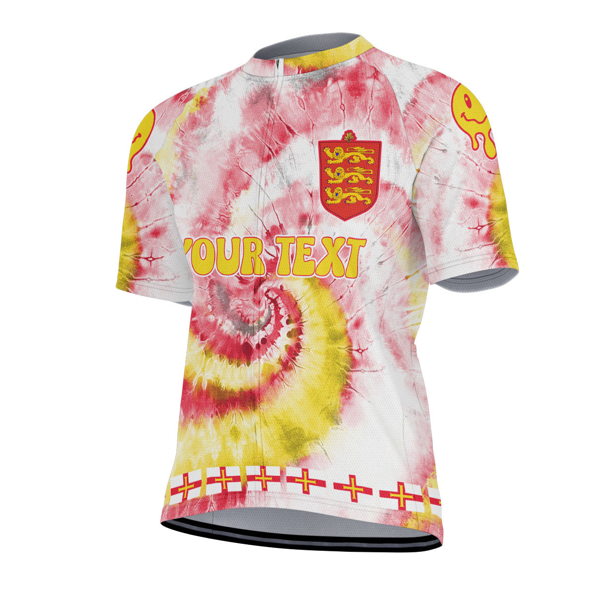 Guernsey Men Cycling Jersey Custom Tie Dye Style 2