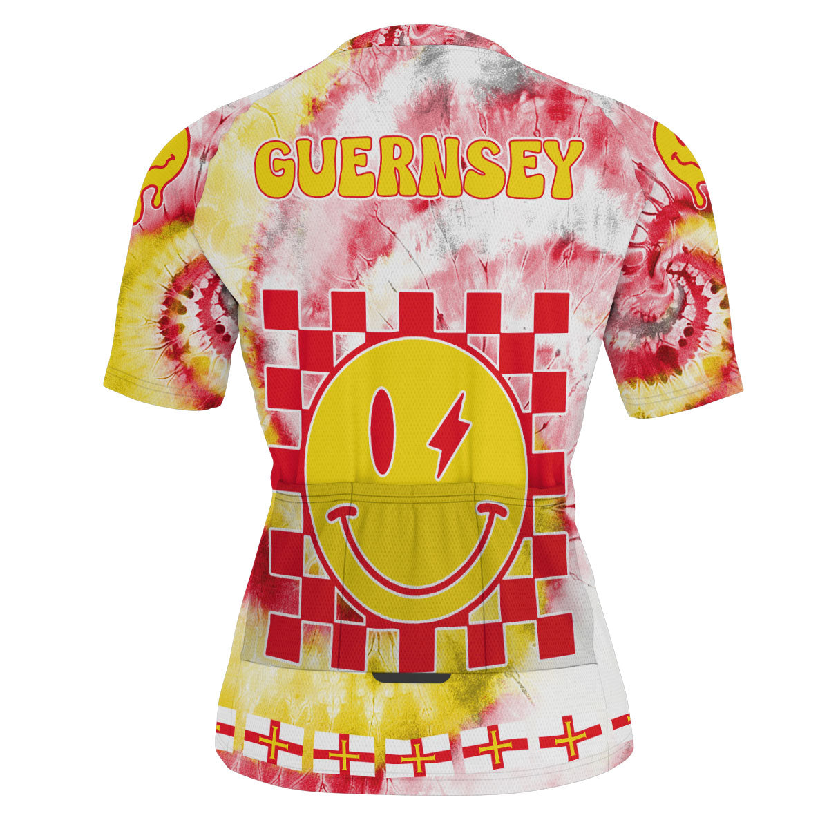 Guernsey Men Cycling Jersey Custom Tie Dye Style 3