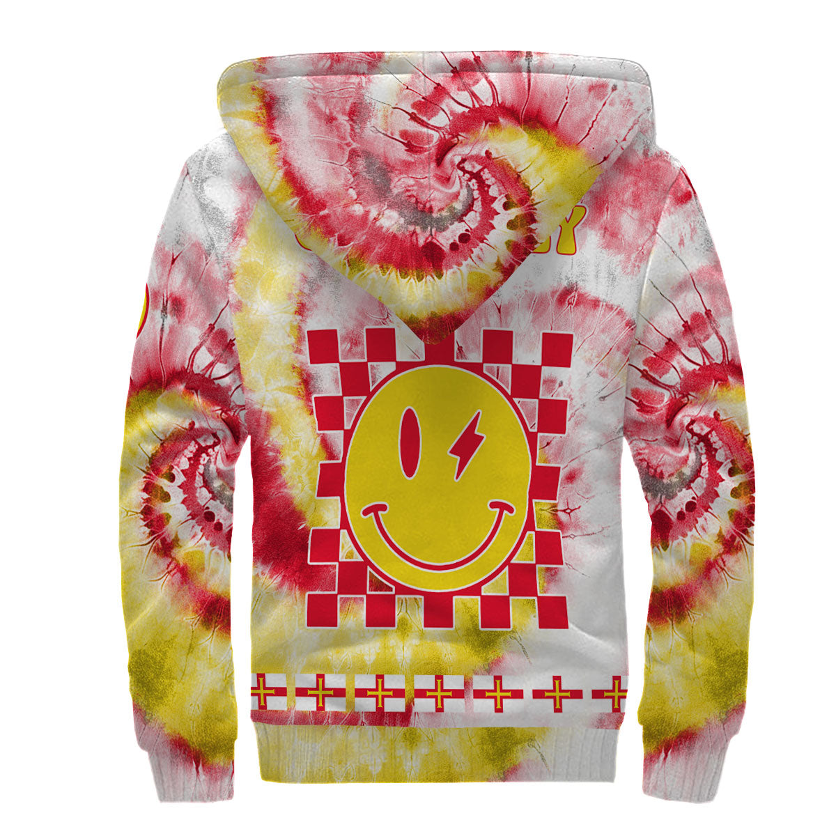 Guernsey Sherpa Hoodie Custom Tie Dye Style 2