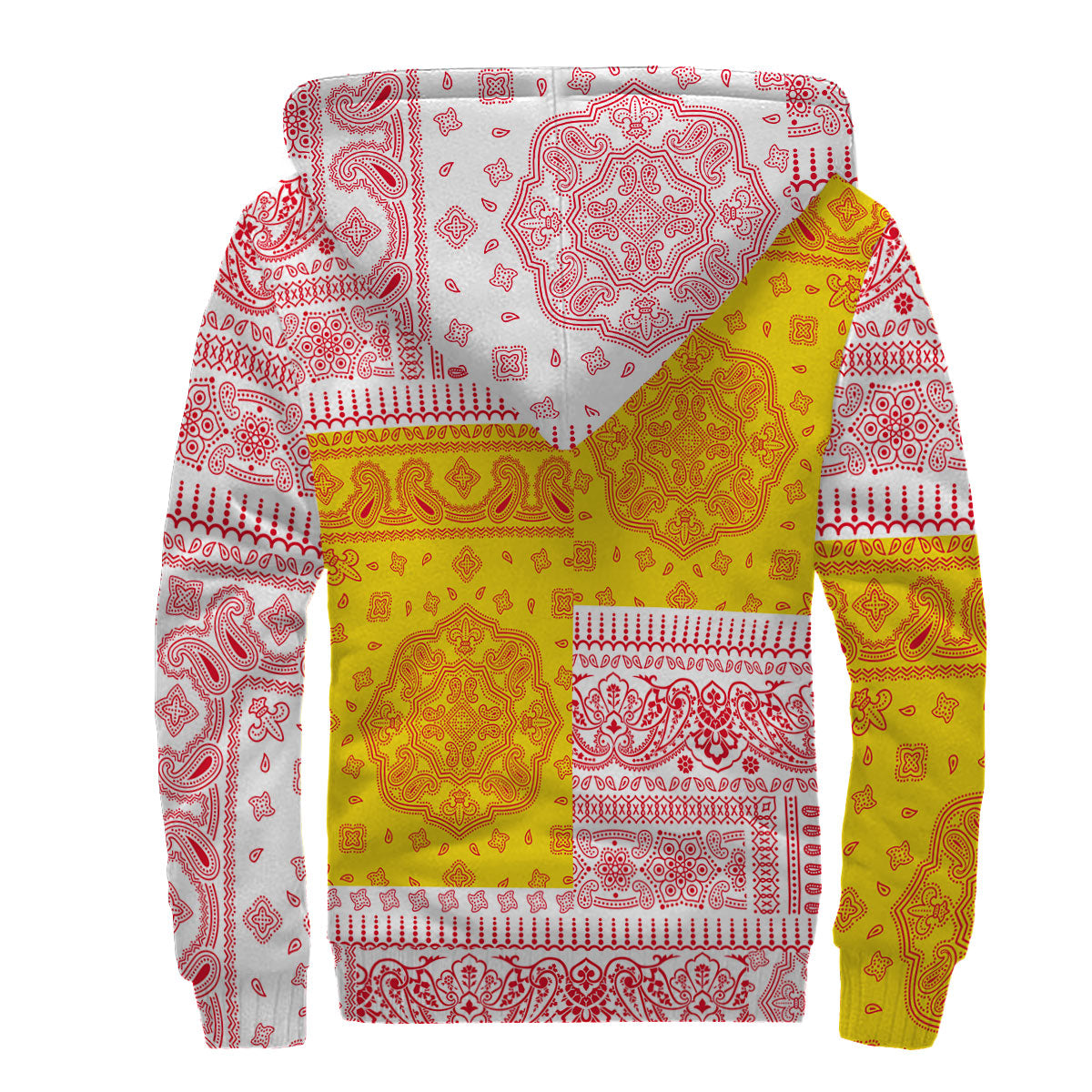 Guernsey Sherpa Hoodie Flag And Paisley Basic Style 2