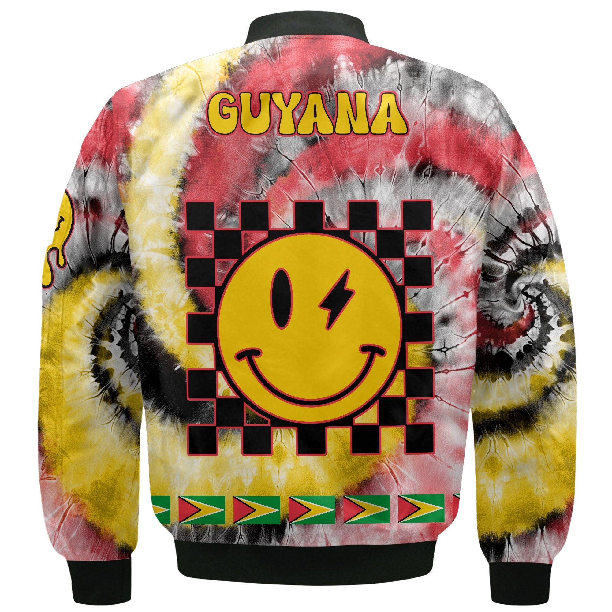 Guyana Bomber Jacket Custom Tie Dye Style 3