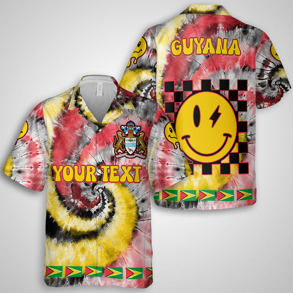 Guyana Hawaiian Shirt Custom Tie Dye Style 1