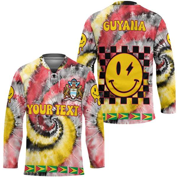 Guyana Hockey Jersey Custom Tie Dye Style 1