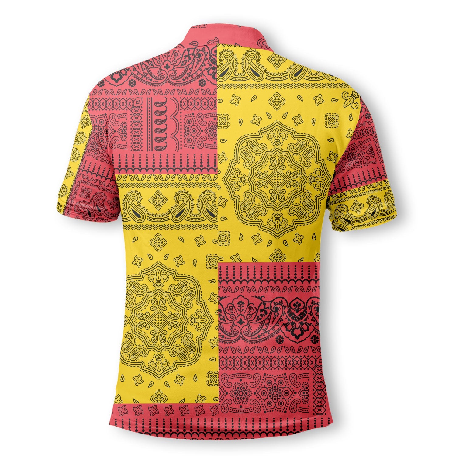 Guyana Polo Shirt Flag And Paisley Basic Style 3