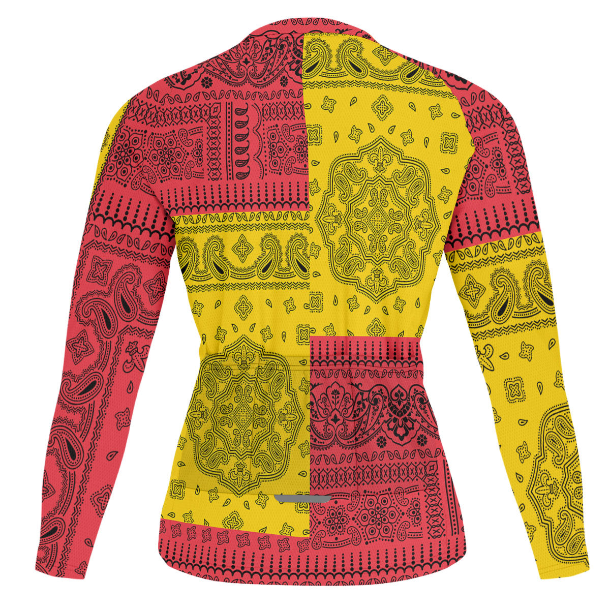 Guyana Raglan Men Cycling Jersey Long Sleeve Flag And Paisley Basic Style 2