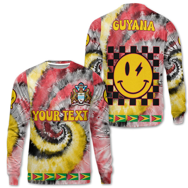 Guyana Sweatshirt Custom Tie Dye Style 1