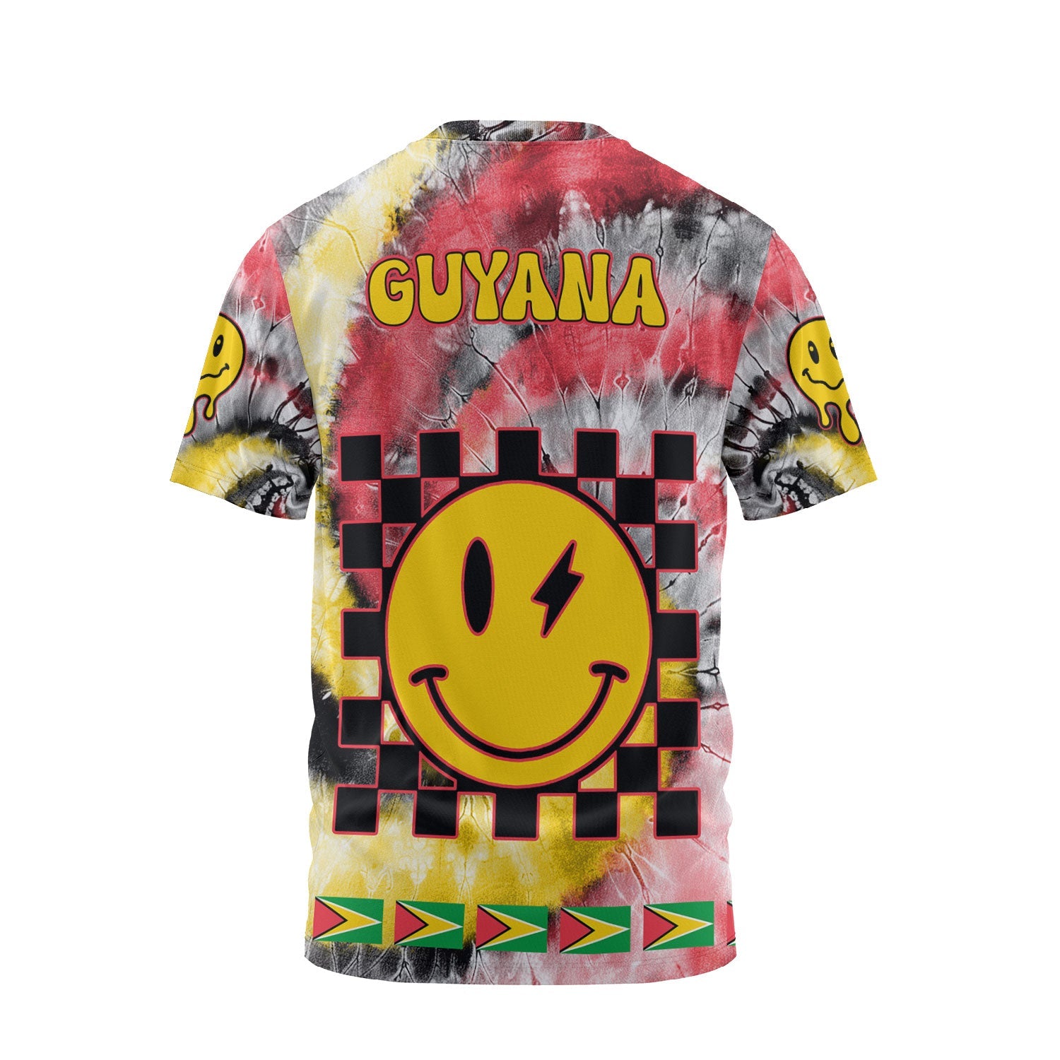 Guyana T Shirt Custom Tie Dye Style 2