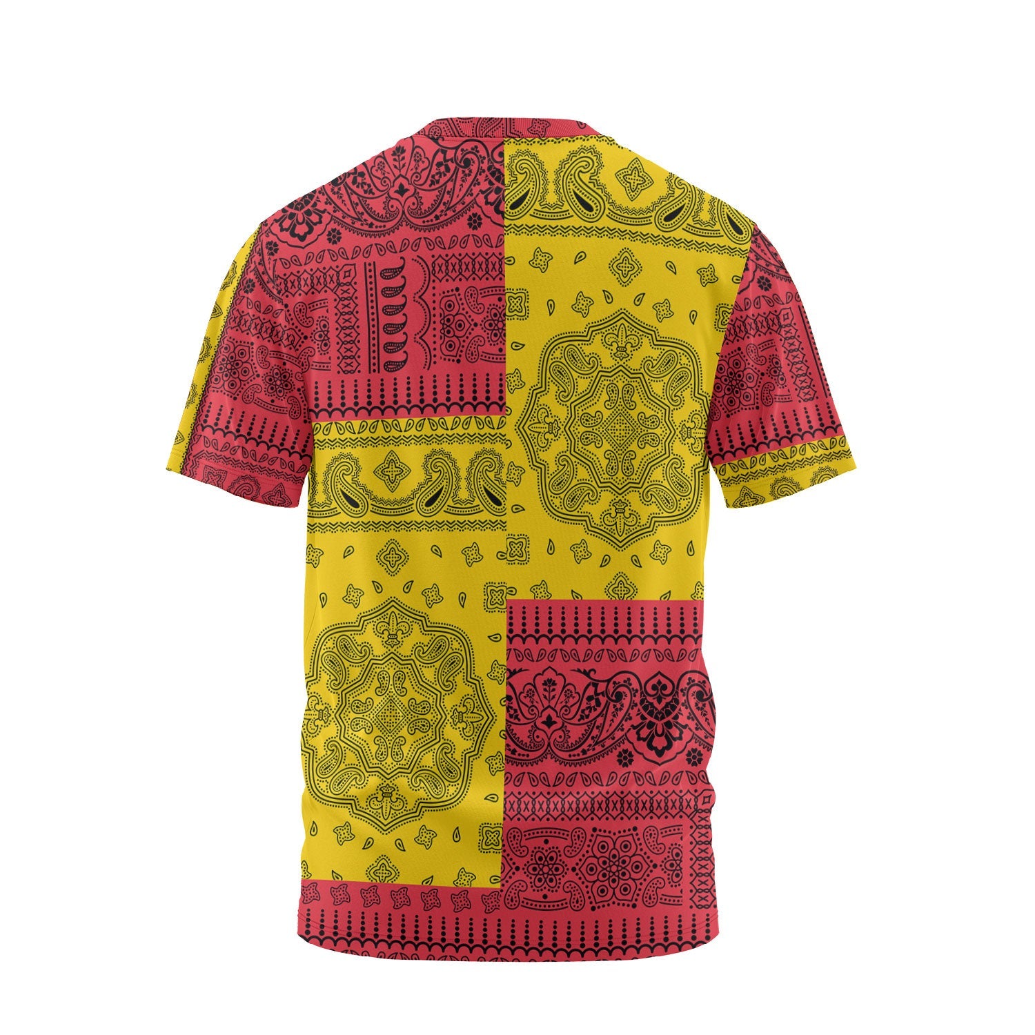 Guyana T Shirt Flag And Paisley Basic Style 3