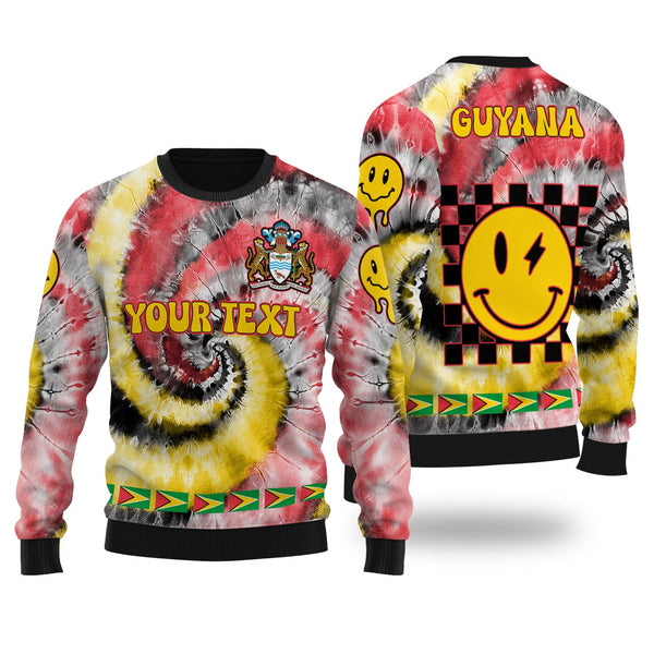 Guyana Ugly Sweater Custom Tie Dye Style 1