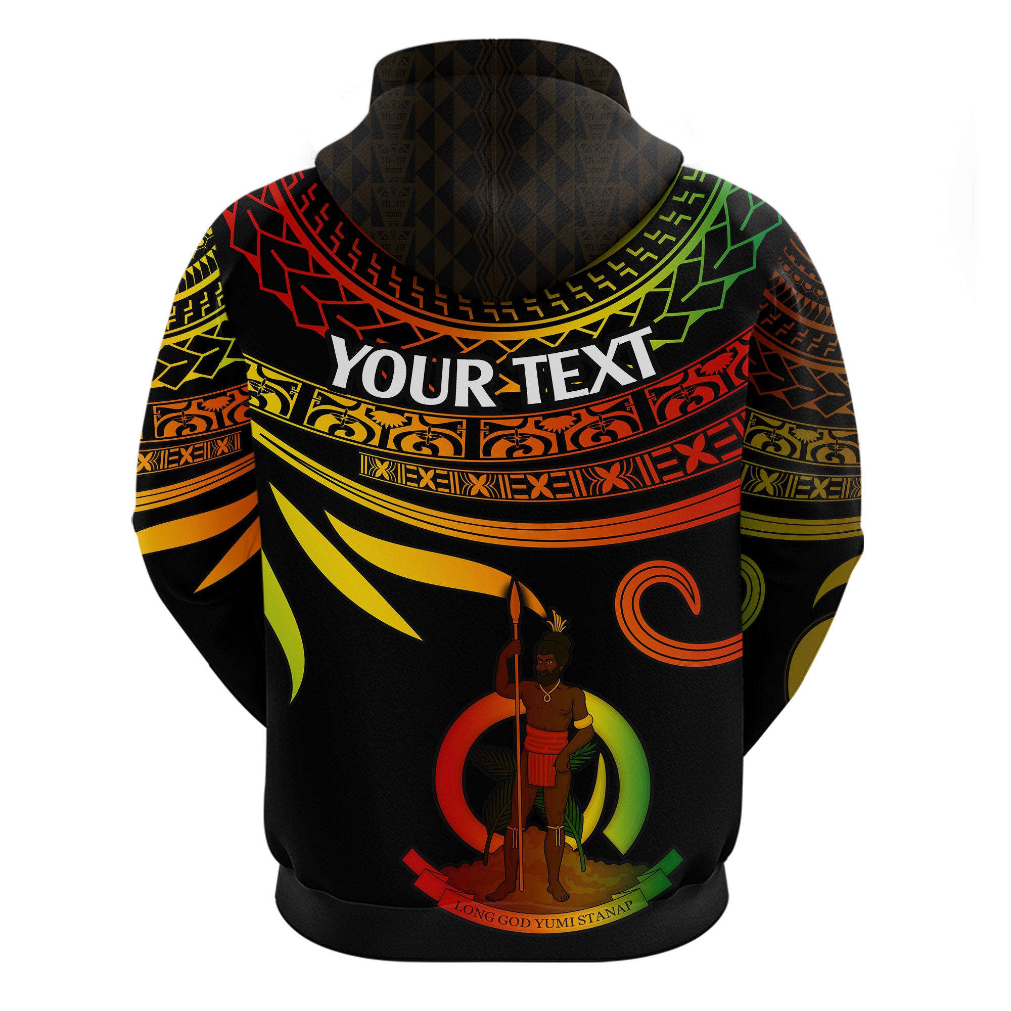 Custom Vanuatu Zip Hoodie Happy 43rd Independence Anniversary Polynesian Proud To Be A Ni Van Ver2 - LH1