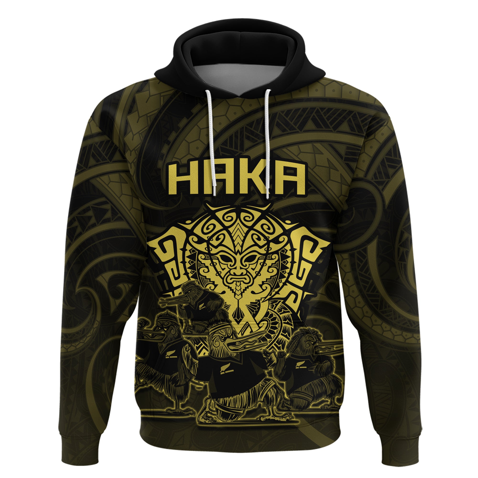 Custom New Zealand Hoodie Haka Rugby Kiwi Bird Maori Mix Silver Fern Style - LH1