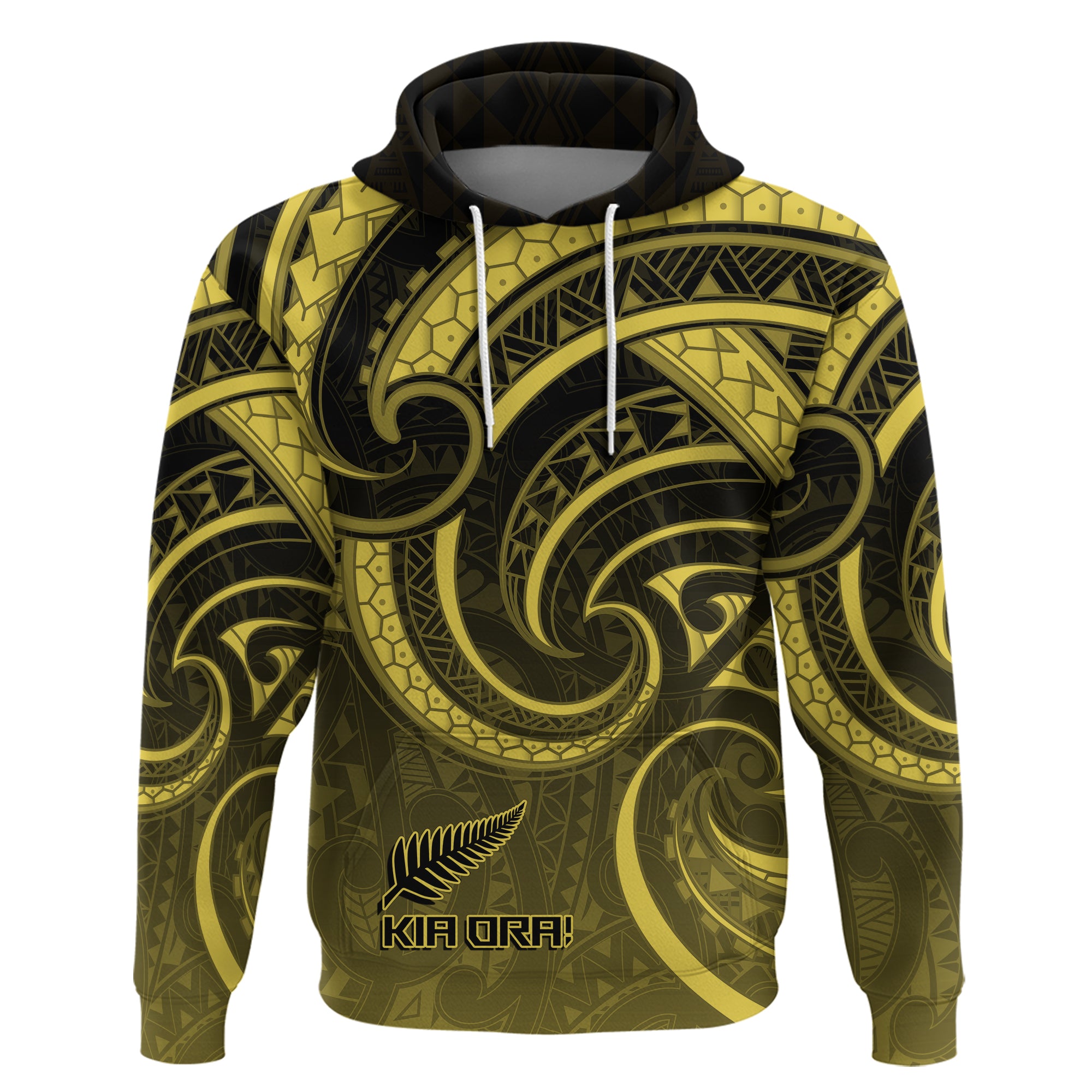 Custom New Zealand Hoodie Maori Rugby Koru Mix Silver Fern Style - LH1