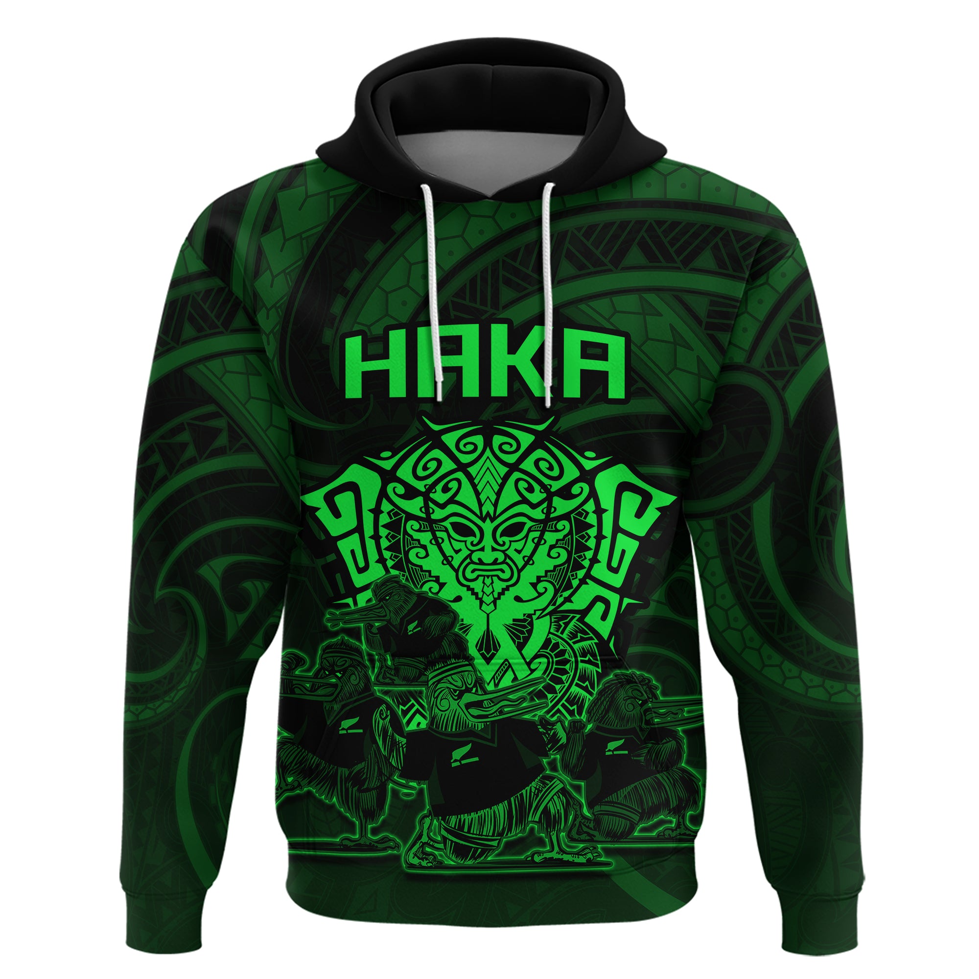 Custom New Zealand Hoodie Haka Rugby Kiwi Bird Maori Mix Silver Fern Style - LH1