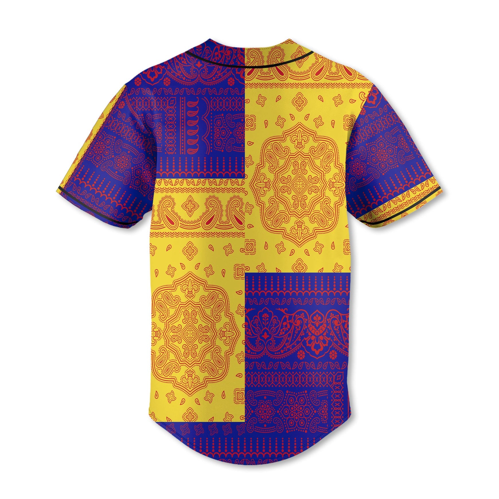 Haiti Baseball Jersey Flag And Paisley Basic Style 3