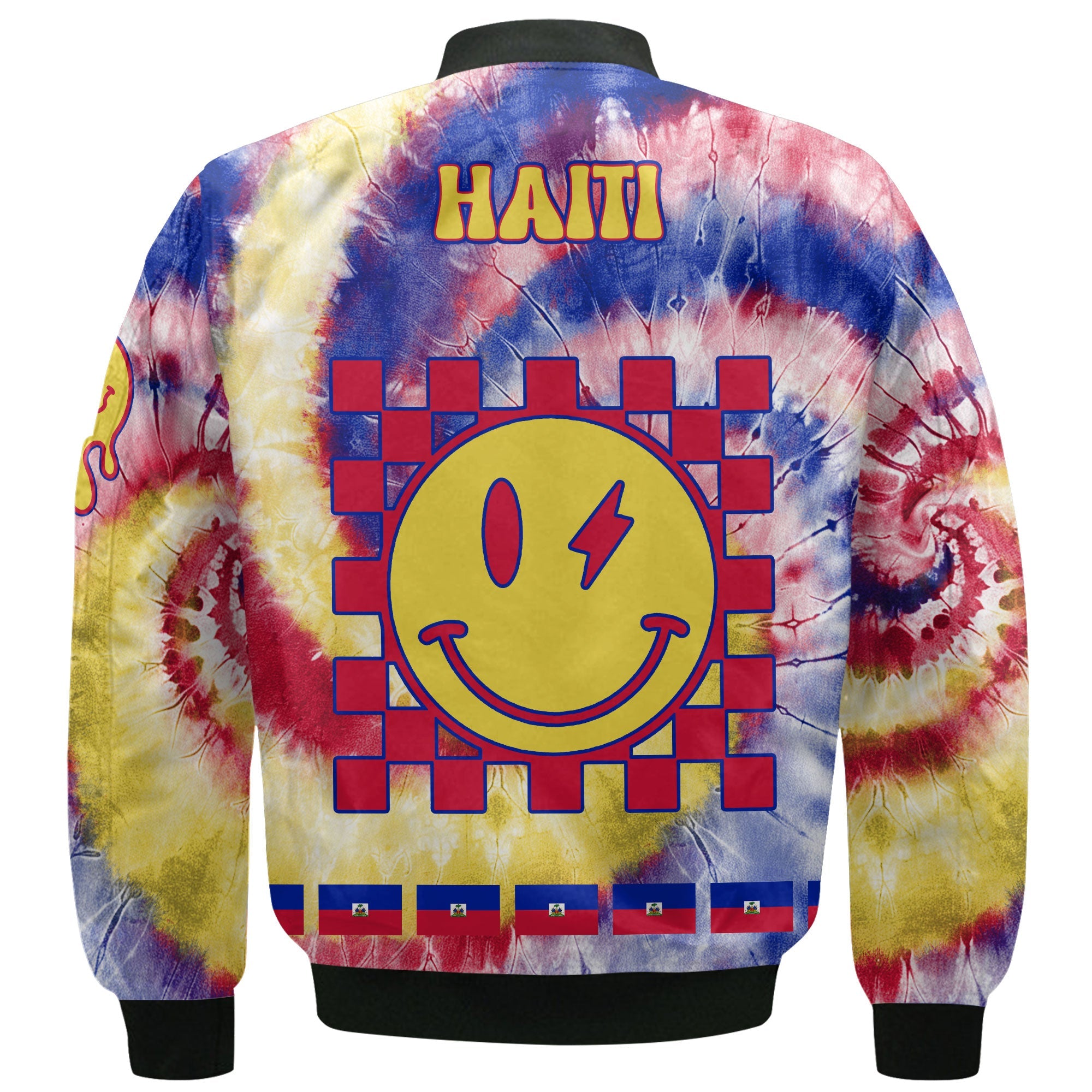 Haiti Bomber Jacket Custom Tie Dye Style 3