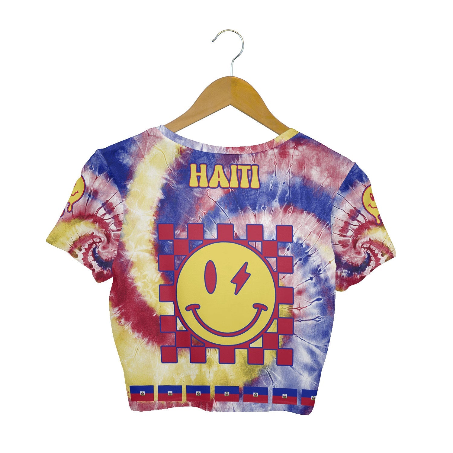 Haiti Croptop T Shirt Custom Tie Dye Style 2