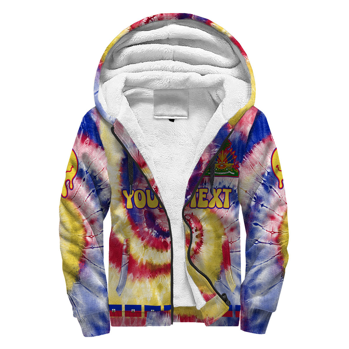 Haiti Sherpa Hoodie Custom Tie Dye Style 3