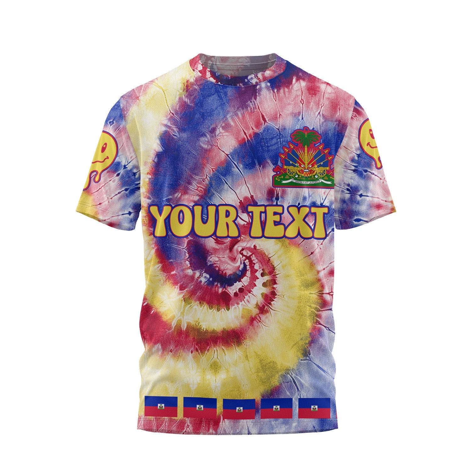 Haiti T Shirt Custom Tie Dye Style 1