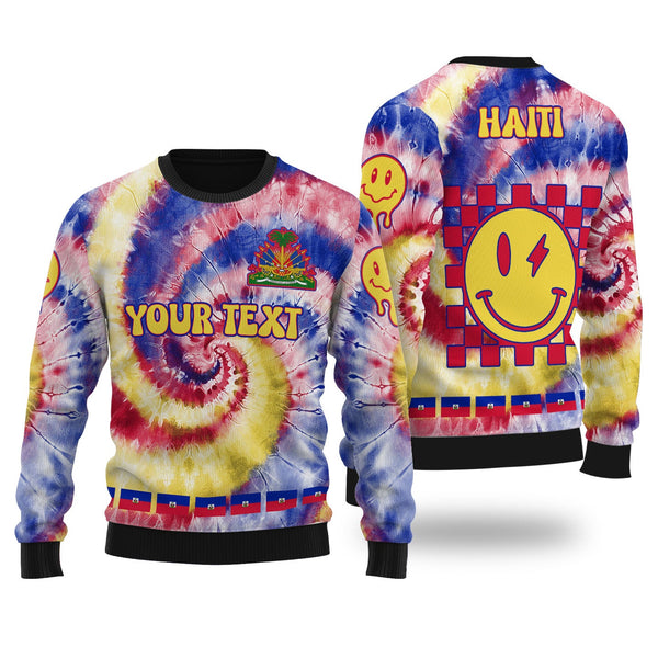 Haiti Ugly Sweater Custom Tie Dye Style 1