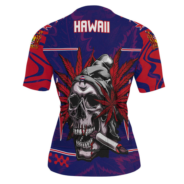 Hawaii Men's Cycling Jersey Flag & Coat Of Arms Marijuanas Style