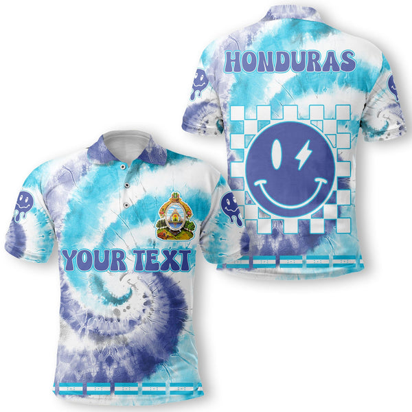 Honduras Polo Shirt Custom Tie Dye Style 1