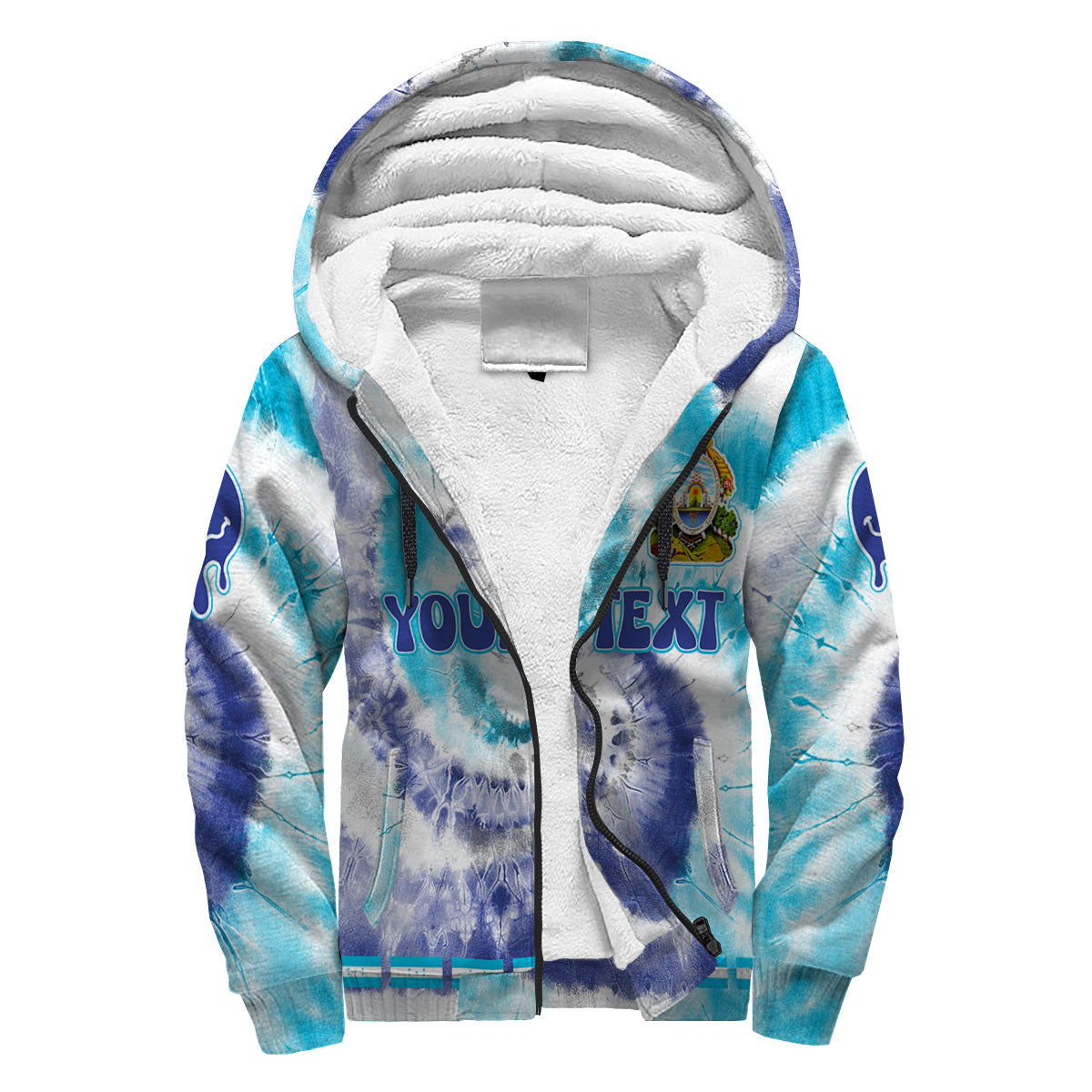 Honduras Sherpa Hoodie Custom Tie Dye Style 3