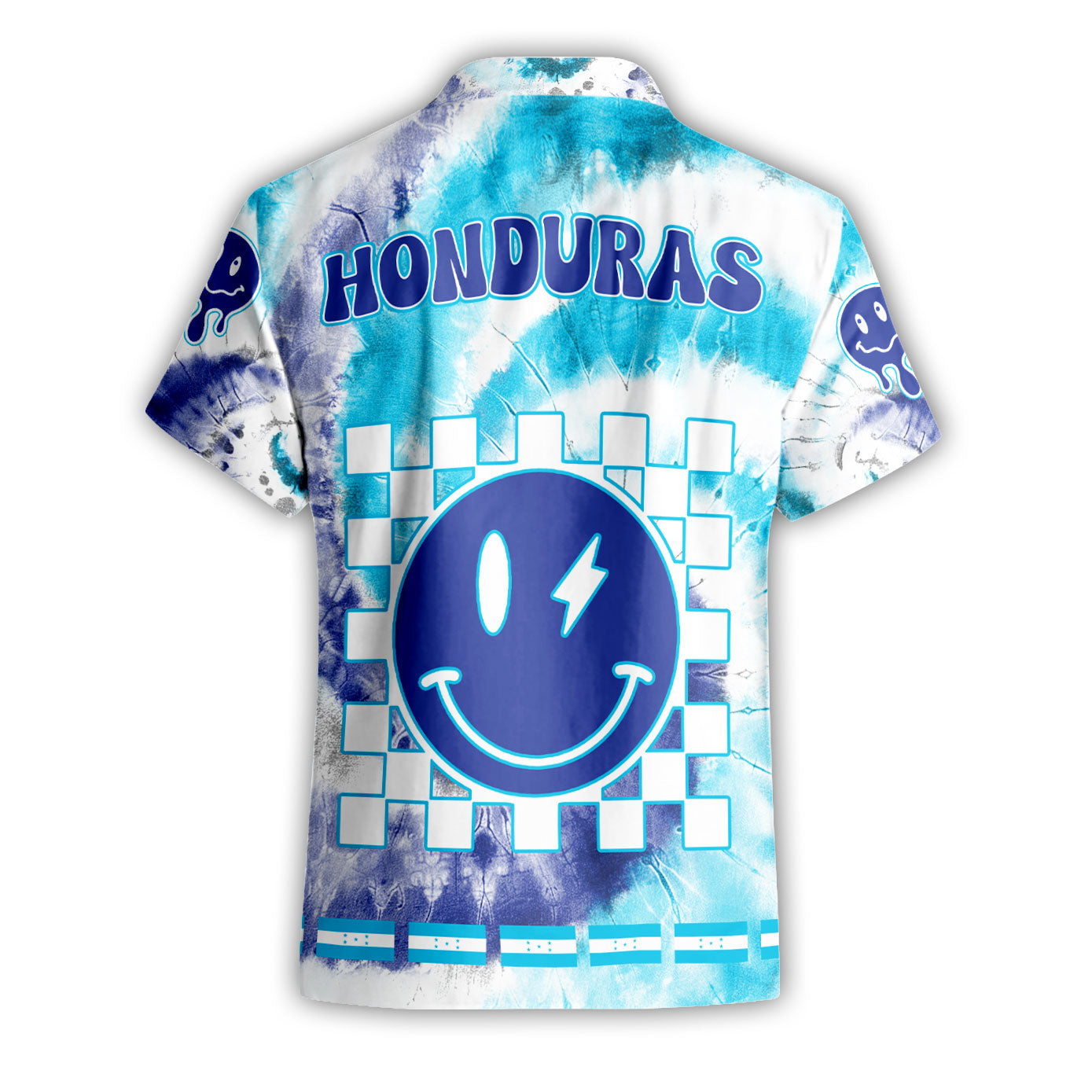 Honduras Short Sleeve Shirt Custom Tie Dye Style 2