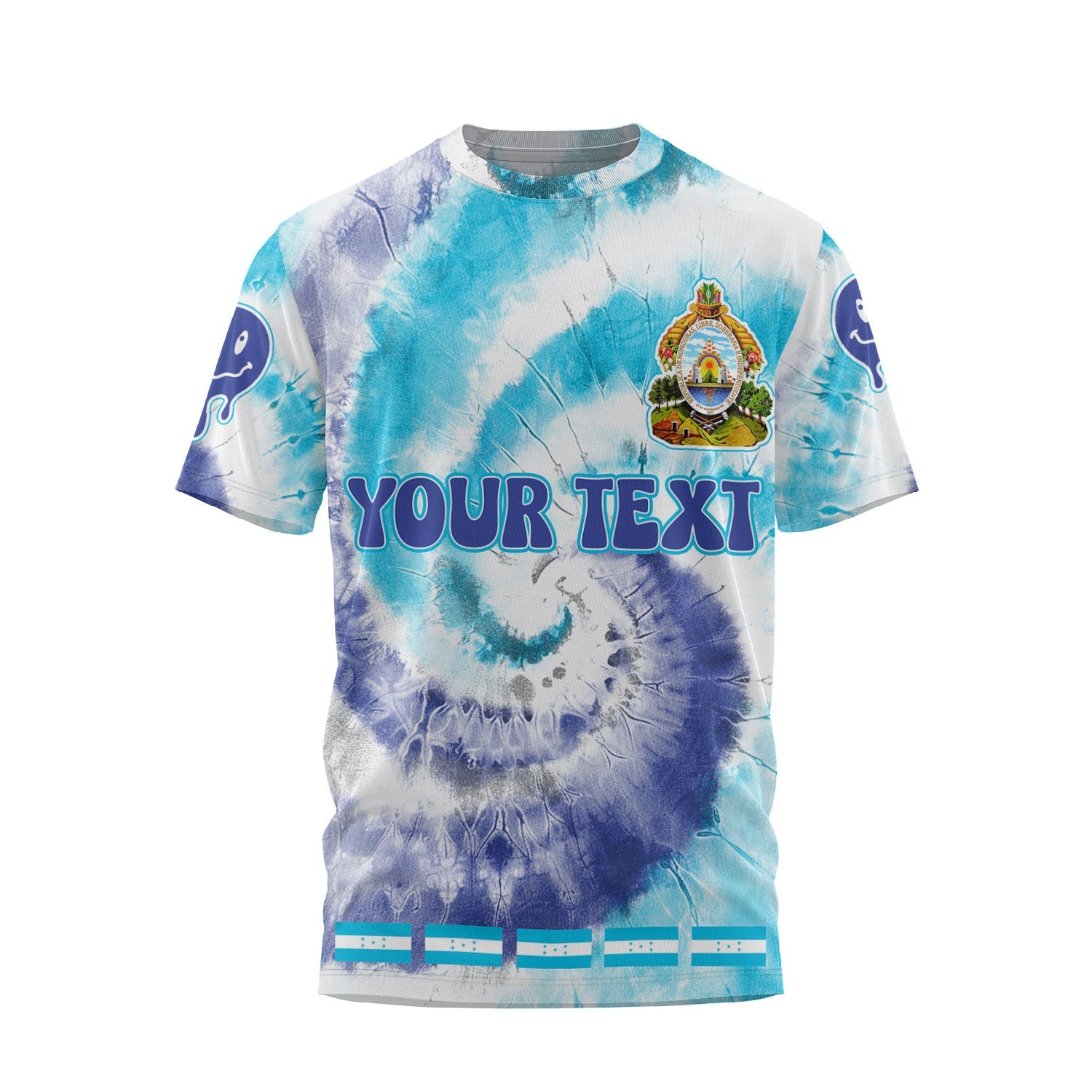 Honduras T Shirt Custom Tie Dye Style 1