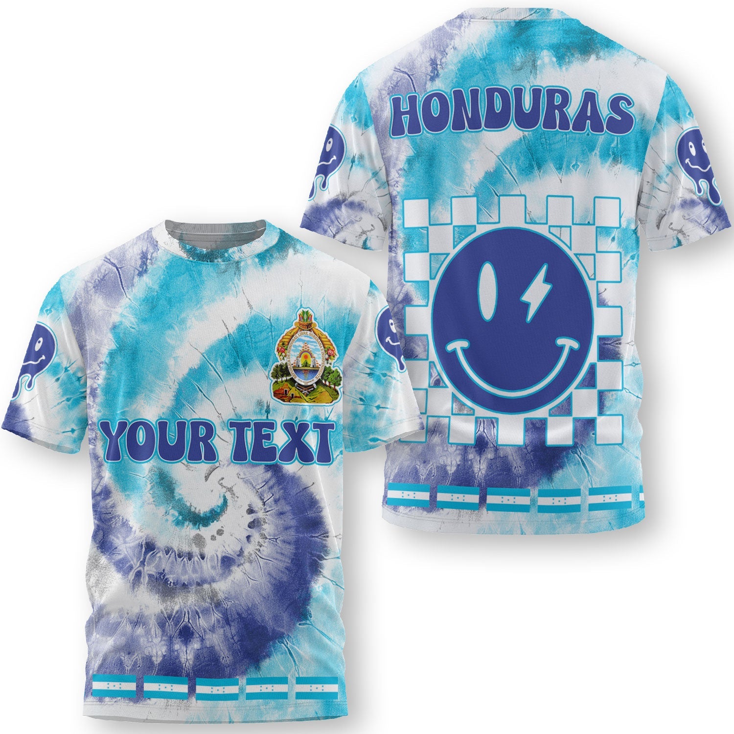 Honduras T Shirt Custom Tie Dye Style 3