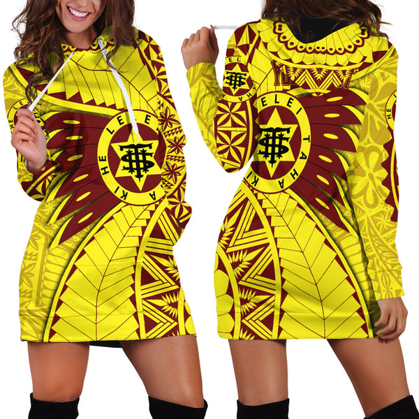 Custom Tonga High School Hoodie Dress Tonga Golden Style