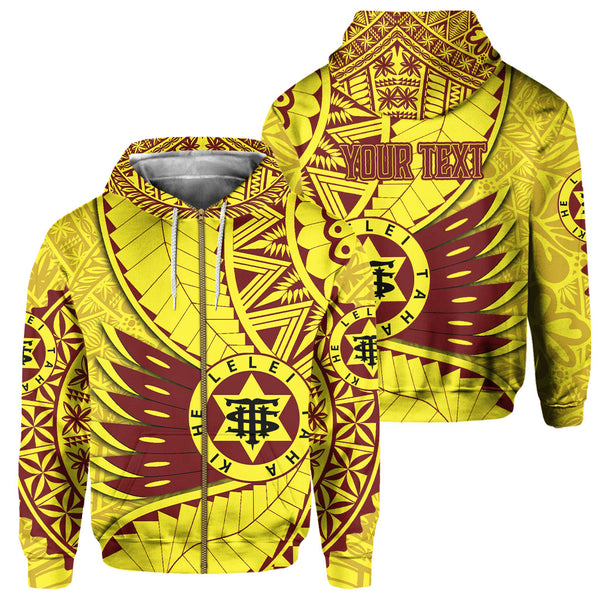 Custom Tonga High School Zip Hoodie Tonga Golden Style